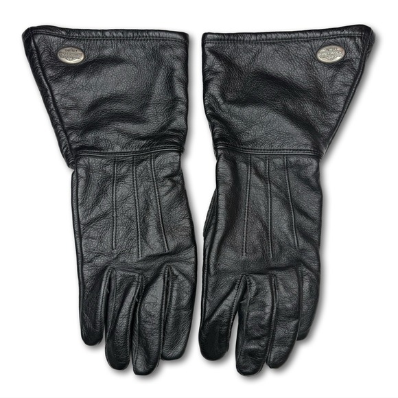 Harley-Davidson Other - Vintage Harley Davidson Leather Gauntlet Gloves SIZE‎ SMALL